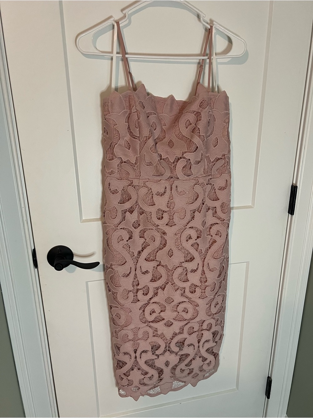 Bardot Pale Dusty Pink Lace dress